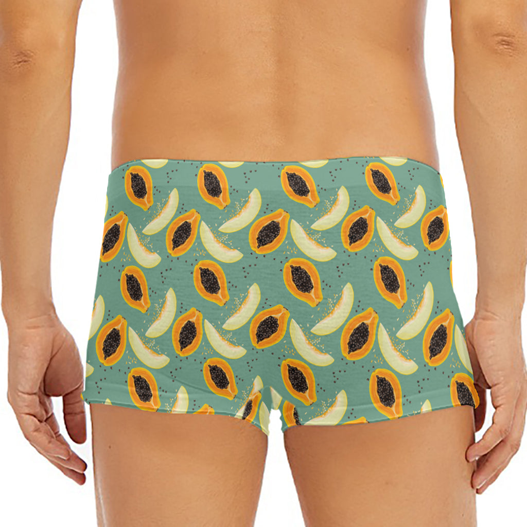Papaya And Melon Pattern Print Men's Short Boxer Briefs