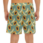 Papaya And Melon Pattern Print Men's Split Running Shorts
