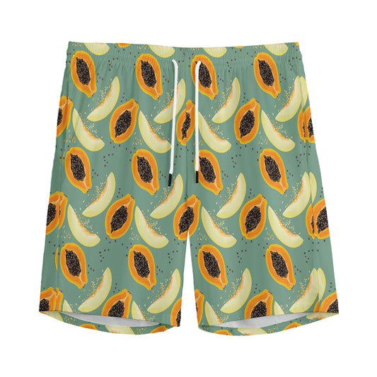 Papaya And Melon Pattern Print Men's Sports Shorts