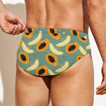 Papaya And Melon Pattern Print Men's Swim Briefs