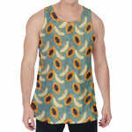 Papaya And Melon Pattern Print Men's Velvet Tank Top