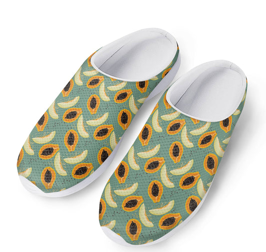 Papaya And Melon Pattern Print Mesh Casual Shoes