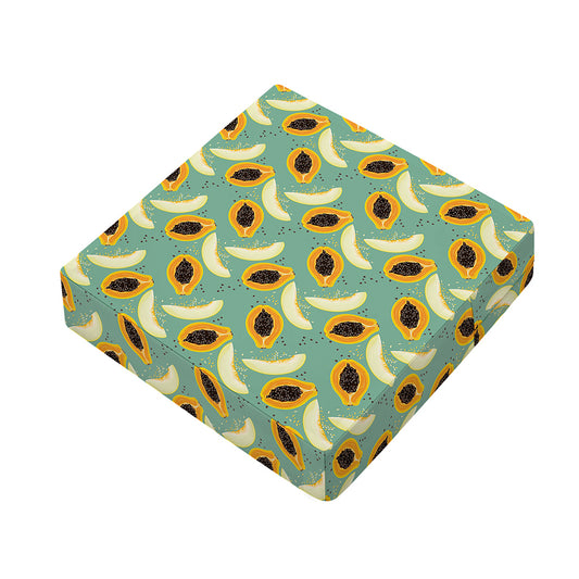 Papaya And Melon Pattern Print Outdoor Seat Cushion Cover