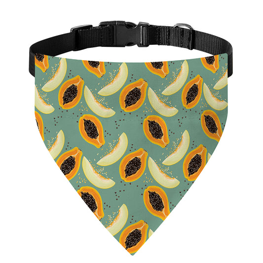 Papaya And Melon Pattern Print Over The Collar Dog Bandana