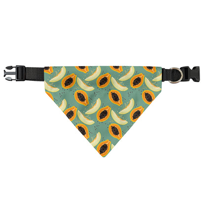 Papaya And Melon Pattern Print Over The Collar Dog Bandana