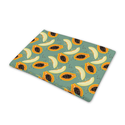 Papaya And Melon Pattern Print Pet Cooling Mat Cover