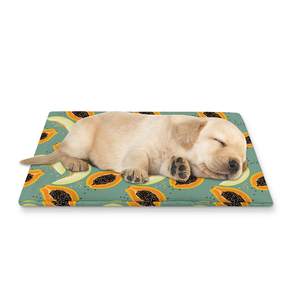 Papaya And Melon Pattern Print Pet Cooling Mat Cover