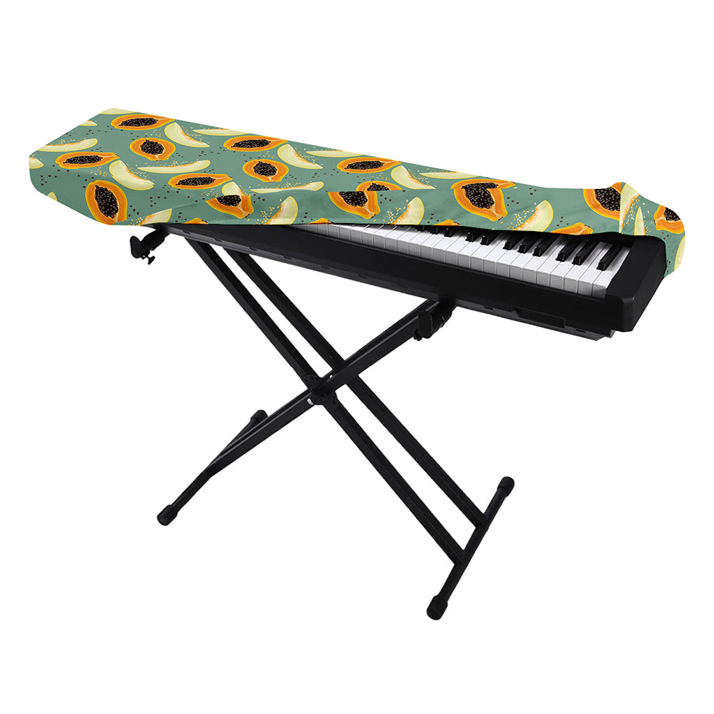 Papaya And Melon Pattern Print Piano Keyboard Cover