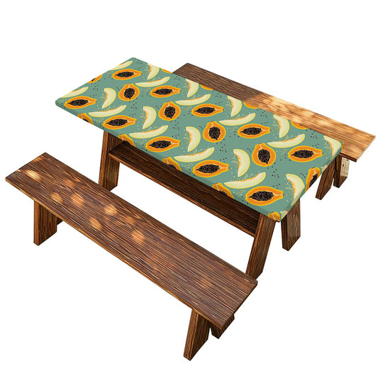 Papaya And Melon Pattern Print Picnic Table Cover