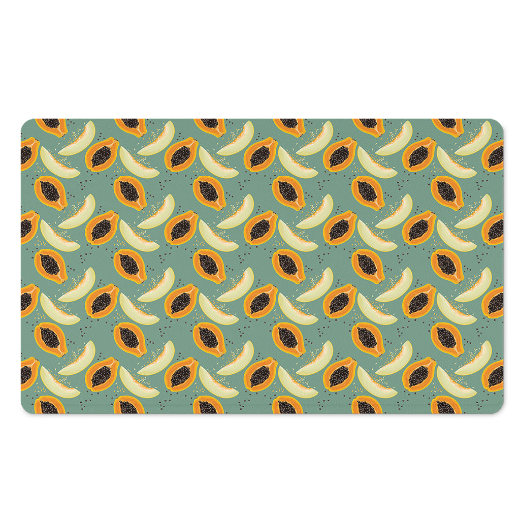 Papaya And Melon Pattern Print Polyester Doormat