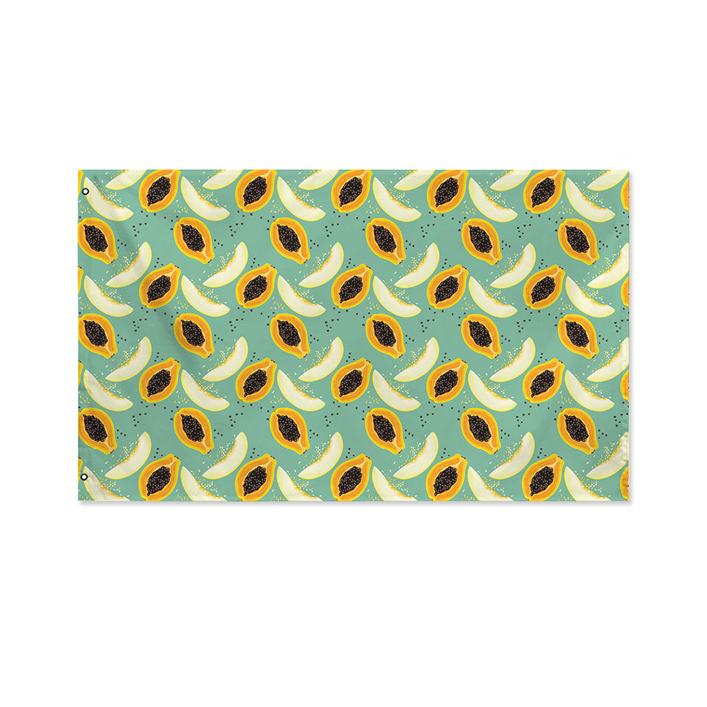 Papaya And Melon Pattern Print Polyester Flag