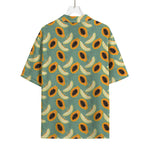 Papaya And Melon Pattern Print Rayon Hawaiian Shirt