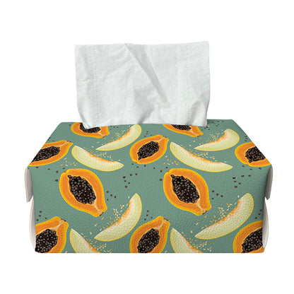 Papaya And Melon Pattern Print Rectangle Tissue Box Cover