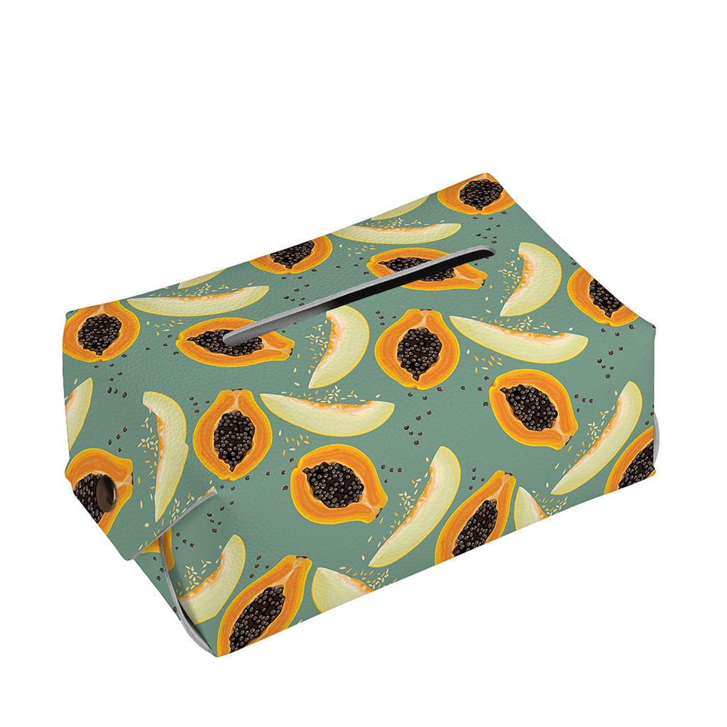 Papaya And Melon Pattern Print Rectangle Tissue Box Cover
