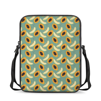 Papaya And Melon Pattern Print Rectangular Crossbody Bag