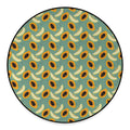Papaya And Melon Pattern Print Round Floor Mat