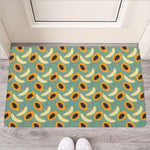 Papaya And Melon Pattern Print Rubber Doormat