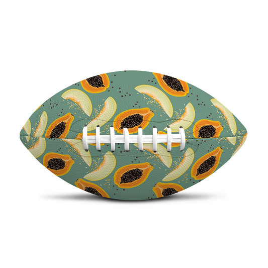 Papaya And Melon Pattern Print Rugby Ball