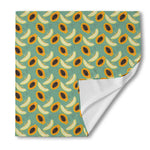 Papaya And Melon Pattern Print Silk Bandana
