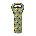 Papaya And Melon Pattern Print Single Neoprene Wine Tote