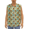 Papaya And Melon Pattern Print Sleeveless Baseball Jersey