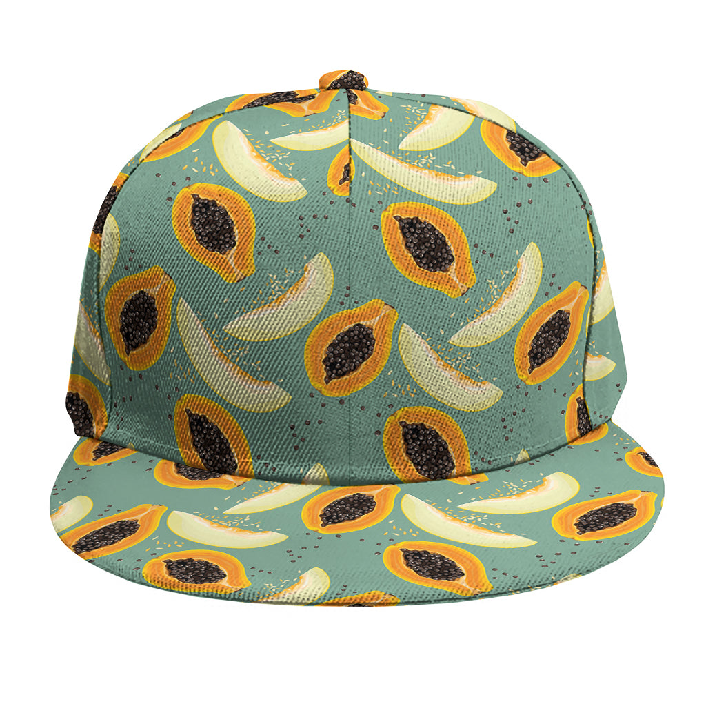 Papaya And Melon Pattern Print Snapback Cap