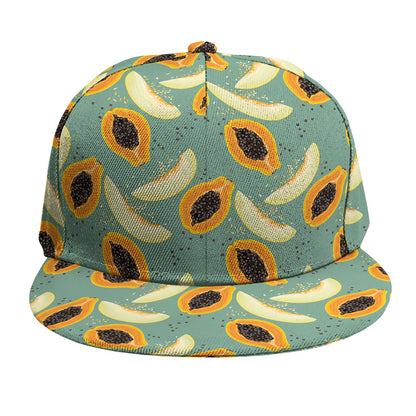 Papaya And Melon Pattern Print Snapback Cap