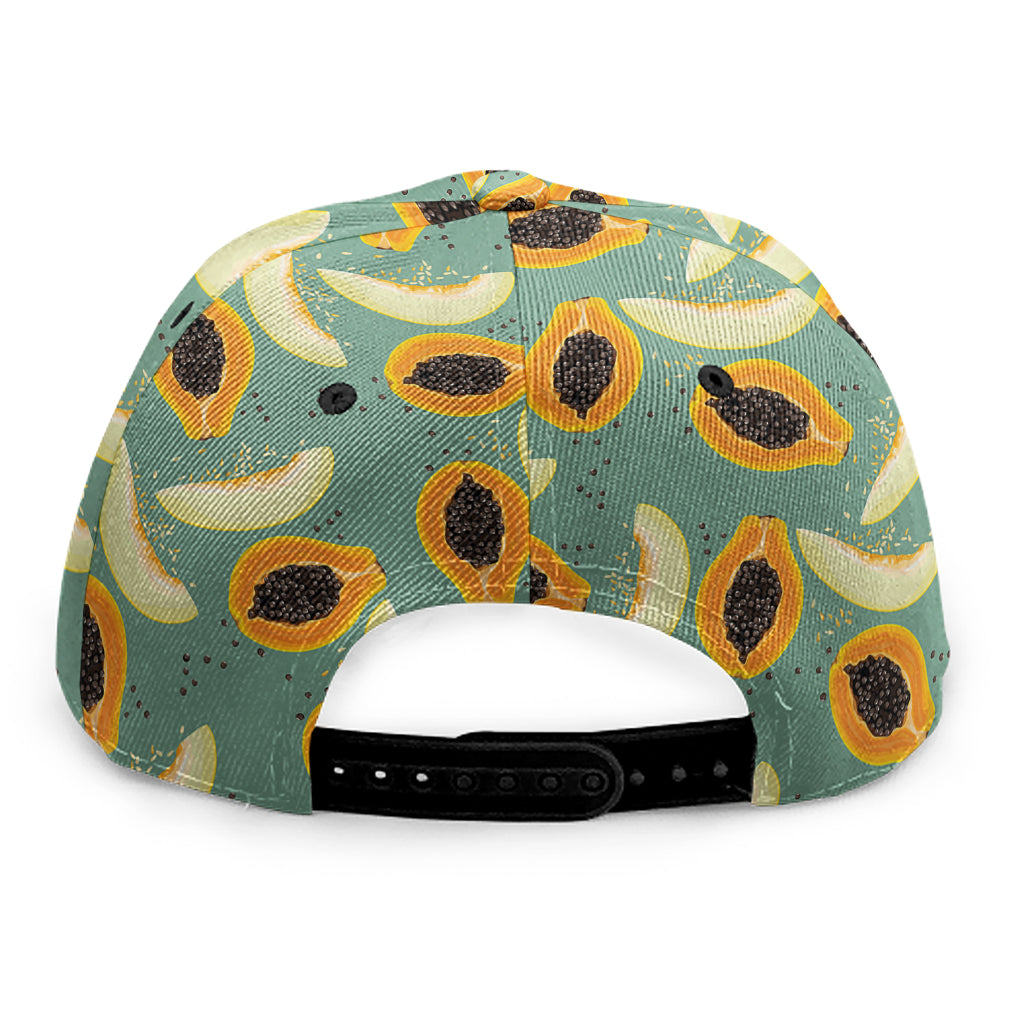 Papaya And Melon Pattern Print Snapback Cap