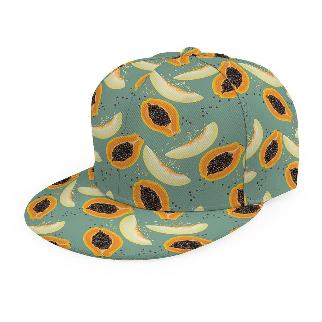 Papaya And Melon Pattern Print Snapback Cap