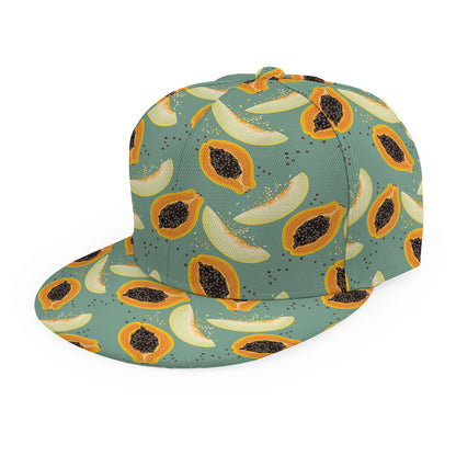 Papaya And Melon Pattern Print Snapback Cap