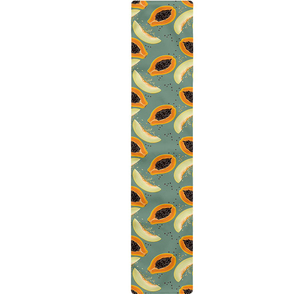 Papaya And Melon Pattern Print Table Runner