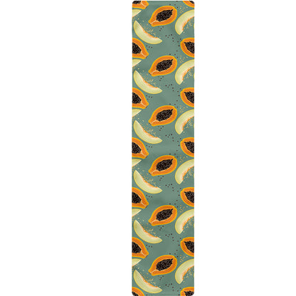 Papaya And Melon Pattern Print Table Runner