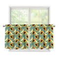 Papaya And Melon Pattern Print Tier Curtains