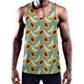 Papaya And Melon Pattern Print Men's Workout Tank Top