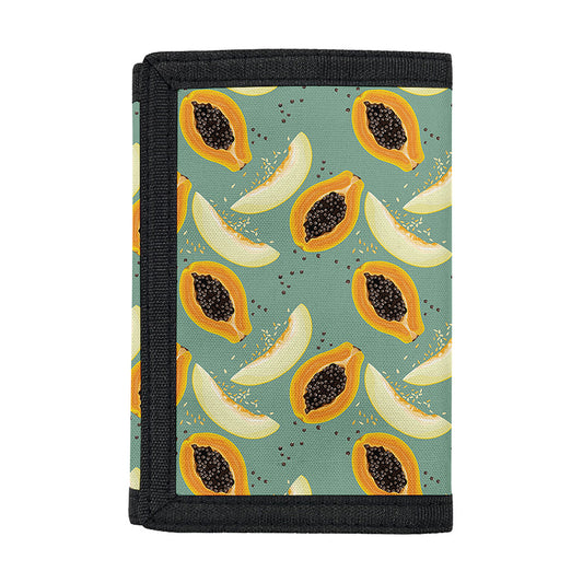 Papaya And Melon Pattern Print Trifold Wallet