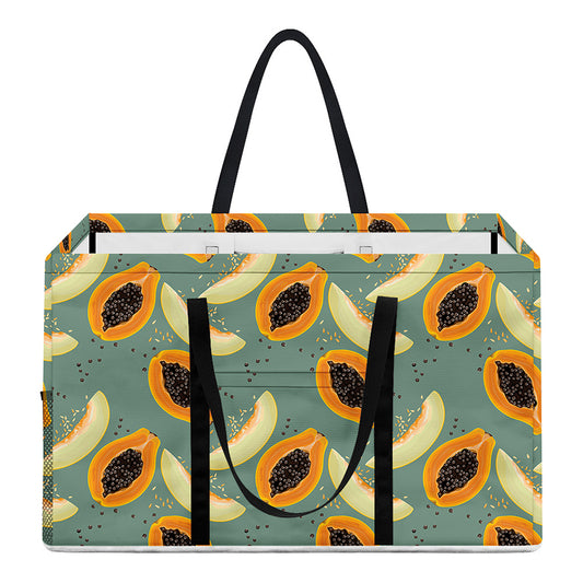 Papaya And Melon Pattern Print Utility Tote Bag