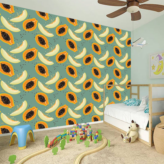Papaya And Melon Pattern Print Wall Sticker