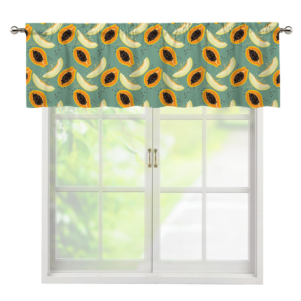 Papaya And Melon Pattern Print Window Valance
