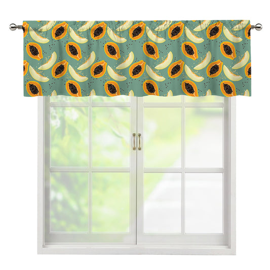 Papaya And Melon Pattern Print Window Valance