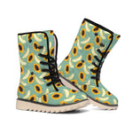 Papaya And Melon Pattern Print Winter Boots