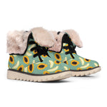 Papaya And Melon Pattern Print Winter Boots