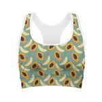 Papaya And Melon Pattern Print Women's Sports Bra