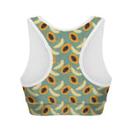 Papaya And Melon Pattern Print Women's Sports Bra