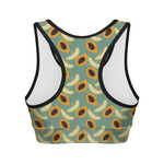 Papaya And Melon Pattern Print Women's Sports Bra