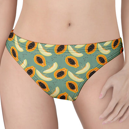 Papaya And Melon Pattern Print Women's Thong