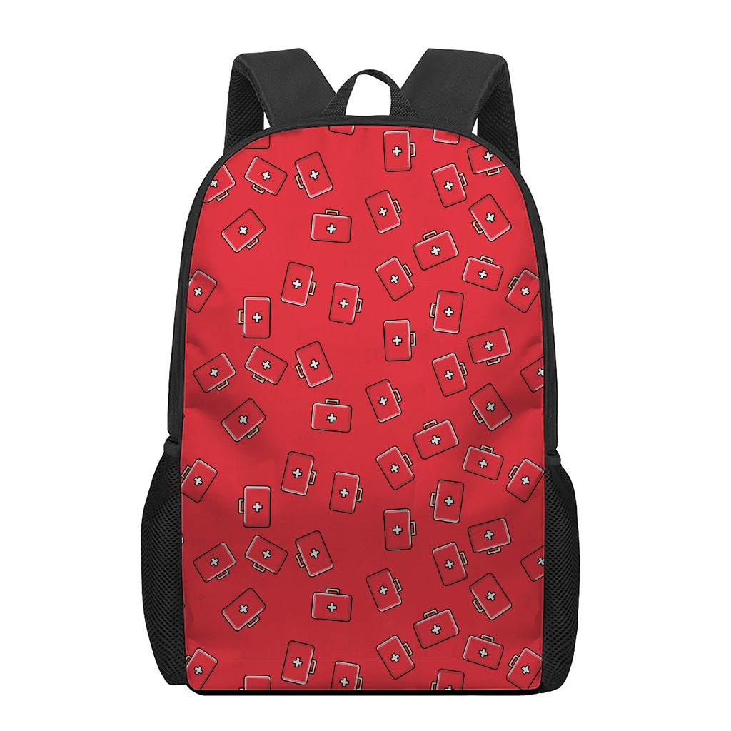 Paramedic First Aid Kit Pattern Print 17 Inch Backpack