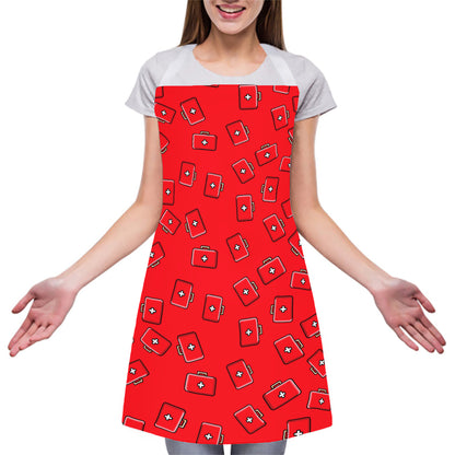Paramedic First Aid Kit Pattern Print Adjustable Apron