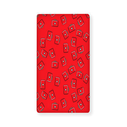 Paramedic First Aid Kit Pattern Print Baby Crib Sheet