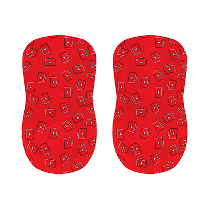 Paramedic First Aid Kit Pattern Print Bar Stool Covers