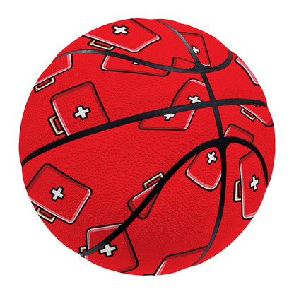 Paramedic First Aid Kit Pattern Print Basketball